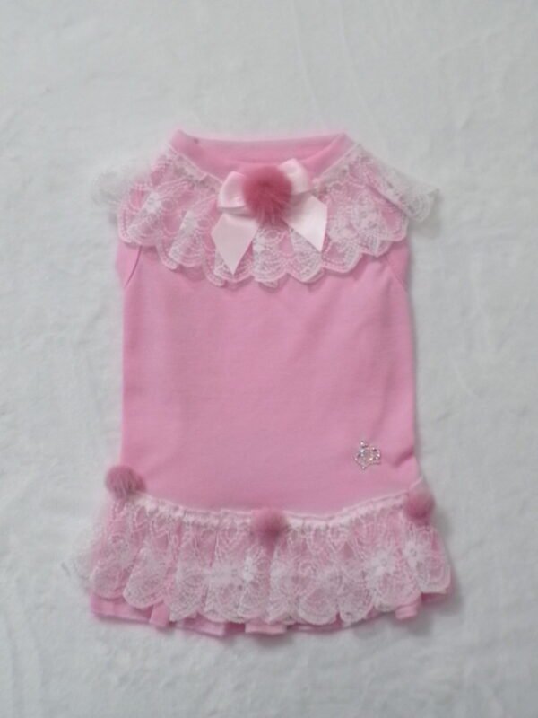 Vestitino rosa/bianco mod.002