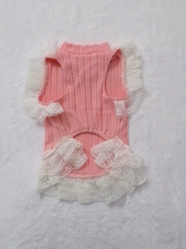 Vestitino rosa pesca/bianco