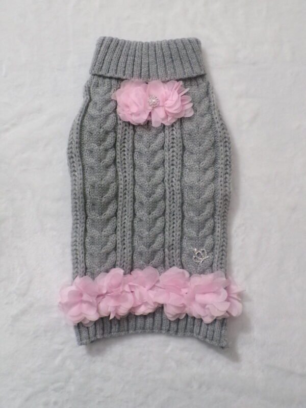 Maglioncino grigio/rosa