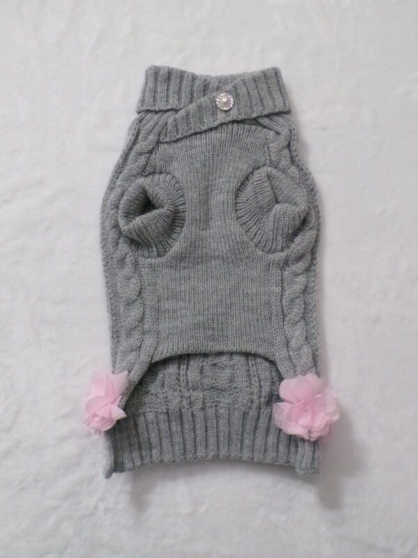 Maglioncino grigio/rosa