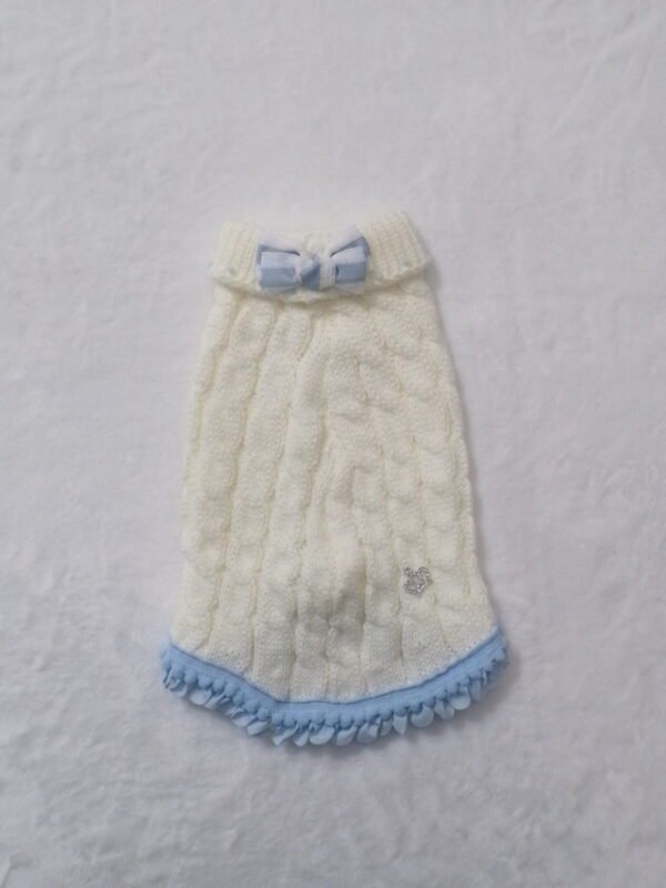 Maglioncino bianco/celeste