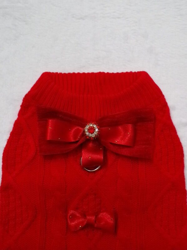 Maglioncino rosso con coccarda