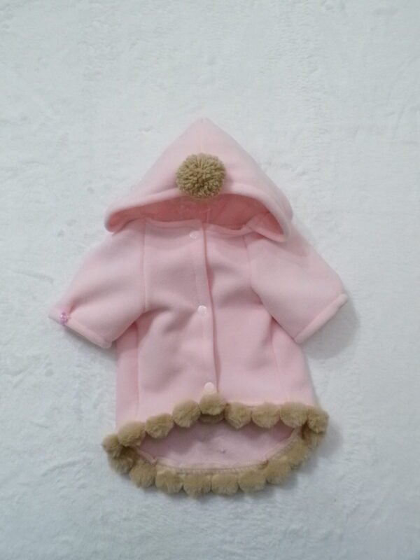 Cappottino rosa con pom pom