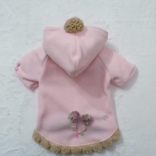 Cappottino rosa con pom pom