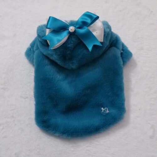 Cappottino in peluche blu mod. 002