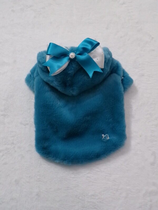 Cappottino in peluche blu mod. 002