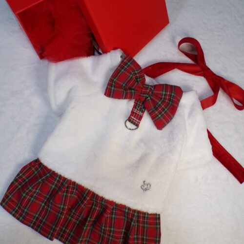 Vestitino bianco/scozzese