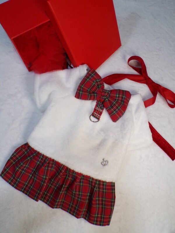 Vestitino bianco/scozzese
