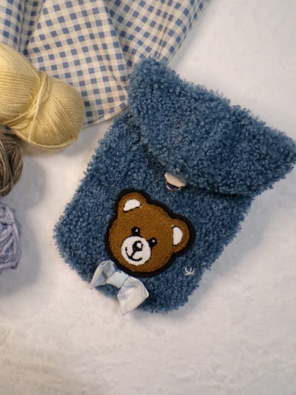 Felpa teddy jeans bluette